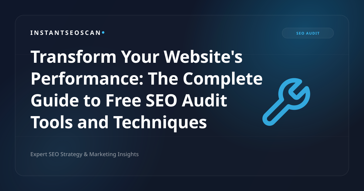 Transform Your Website's Performance: The Complete Guide to Free SEO Audit Tools and Techniques