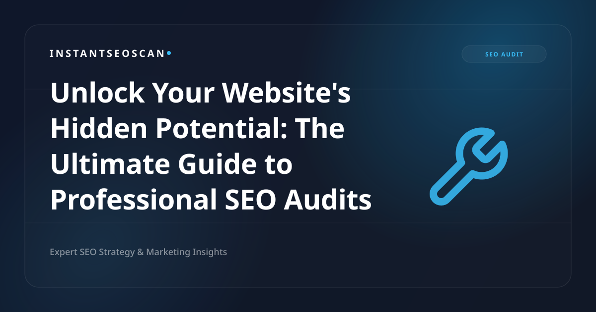 Unlock Your Website's Hidden Potential: The Ultimate Guide to Professional SEO Audits